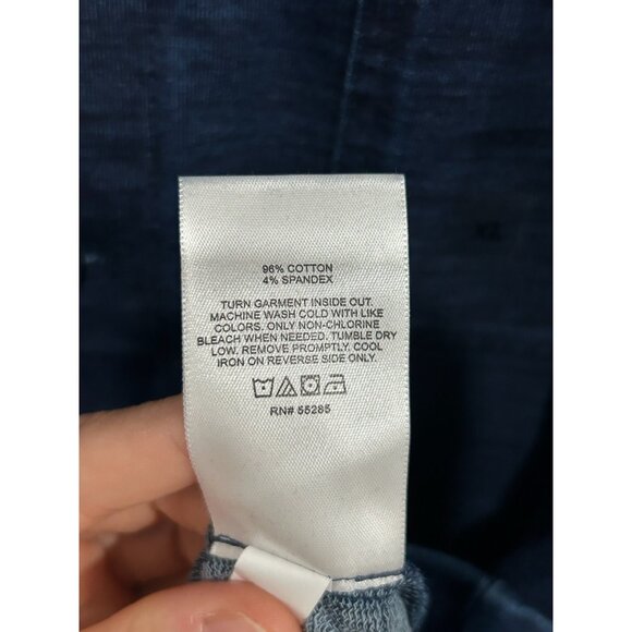 Express NEW Mens Blue Button Up Denim Shirt Pockets Shacket Sz XL - Picture 6 of 8